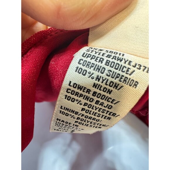 Sangria Women's Babydol Y2K Pencil Dress Stretch Size 6 Red Sleeveless Pleated - Picture 5 of 13